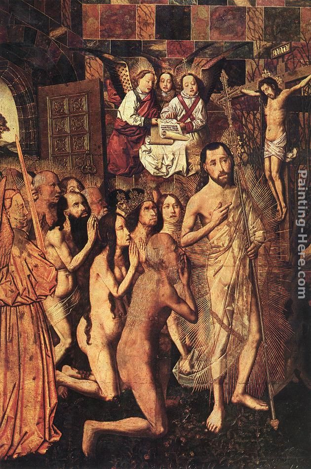 Christ Leading the Patriarchs to the Paradise painting - Bartolome Bermejo Christ Leading the Patriarchs to the Paradise art painting